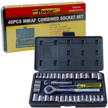 Energia ferramentas acessórios 40PCS 1/4" e 3/8" Dr. soquete conjunto para metais